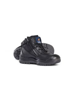 Mongrel 461020 - Black Zipsider Boot With Scuff Cap