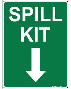 Spill Kit Sign with Arrow